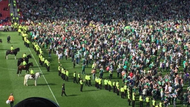 Hibs’ pitch invasion – ‘no action merited’