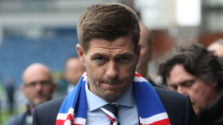 Steven Gerrard reads Rangers players the riot act…