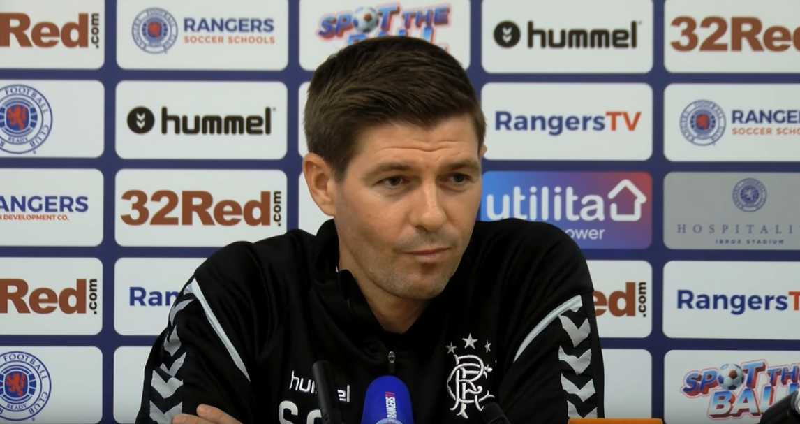 “You mean Hearts?”: Steven Gerrard’s acid tongue takes down yet another hapless reporter….