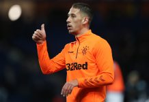 GLASGOW, SCOTLAND - JANUARY 17: Nikola Katic of Rangers is seen prior to the Scottish Cup fourth round match between Rangers and Stranraer FC at Ibrox Stadium on January 17, 2020 in Glasgow, Scotland.