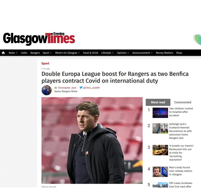 Rangers outrage after shocker of a headline