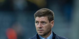 BERN, SWITZERLAND - OCTOBER 03: head coach Steven Gerrard of Rangers FC looks on prior to the UEFA Europa League group G match between BSC Young Boys and Rangers FC at Stade de Suisse, Wankdorf on October 3, 2019 in Bern, Switzerland.