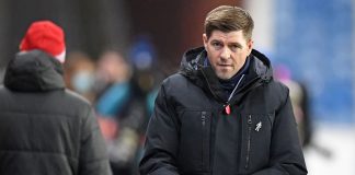 Rangers' English manager Steven Gerrard arrives for the UEFA Europa League 1st round Group D football match between Rangers and Standard Liege at the Ibrox Stadium in Glasgow on December 3, 2020.