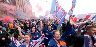 Rangers fans 55 title triumph Steven Gerrard Scottish Premiership