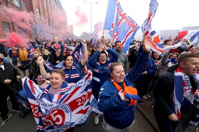 Rangers fans 55 title triumph Steven Gerrard Scottish Premiership