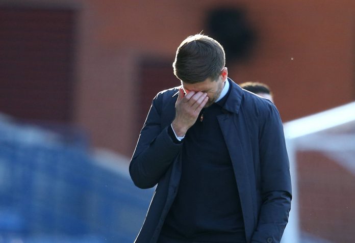 Rangers v St Johnstone - Scottish Cup - Quarter Final - Ibrox Stadium Rangers manager Steven Gerrard reacts during the S Steven Gerrard Jake Hastie is a terrible signing