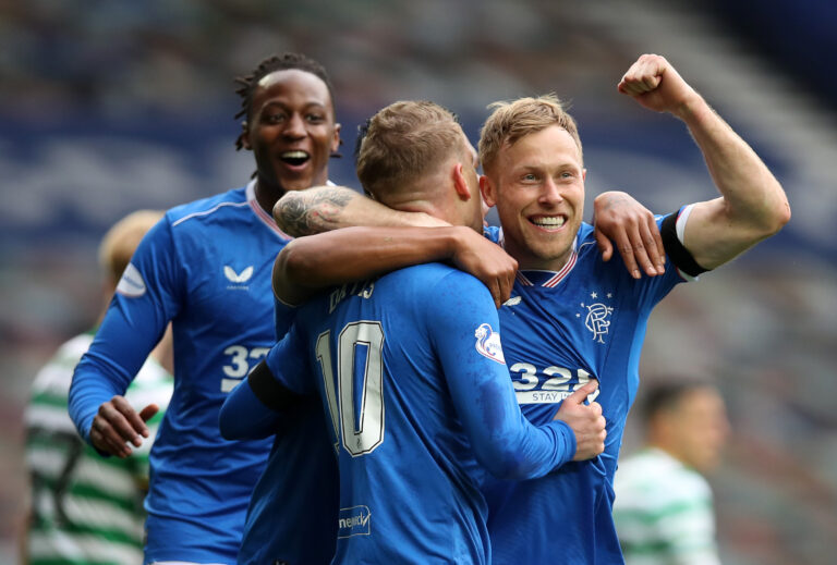 Where are all the Rangers fans in the Ibrox dressing room?