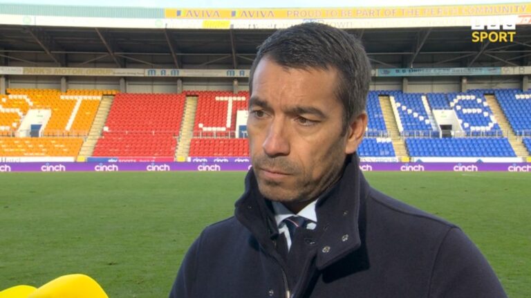 Gio van Bronckhorst stuns Rangers fans by saying Alex Lowry doesn’t ‘deserve’ to be involved.