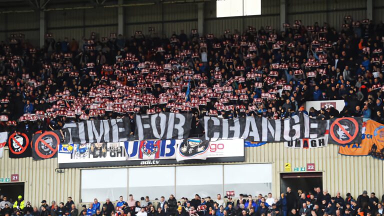 Rangers fans unveil official protest at two men on Ibrox board