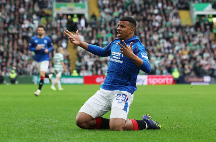 Celtic FC v Rangers FC - William Hill Premiership Hamza Igamane in action for Rangers amid Lille transfer bid