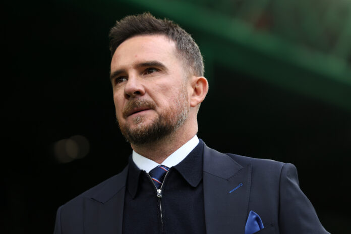 Celtic FC v Rangers FC - William Hill Premiership Barry Ferguson, former Rangers interim coach in suit at Parkhead