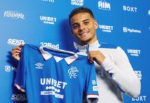 Max Aarons unveiled as a Rangers player at Ibrox