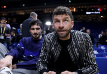 Thomas Muller at an NBA match.