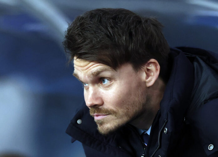 Danny Rohl focused on the Rangers dugout during a Scottish Cup match at Ibrox