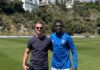 Sebastian Arnesen and Nasser Djiga for Rangers in Marbella