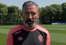 New Rangers manager Derek McInnes at preseason training.