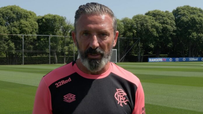 New Rangers manager Derek McInnes at preseason training.