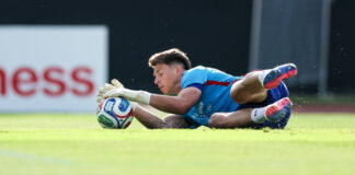 Imminent Rangers signing Ivor Pandur in action at training for Croatia.