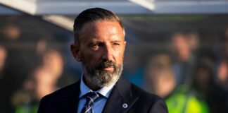 Rangers manager Derek McInnes at Ibrox for his home debut.