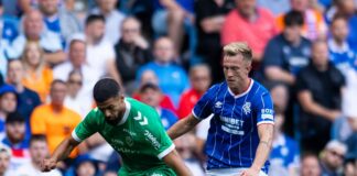 Rangers' Ross McCrorie in action v St Etienne.