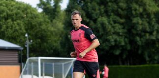 Lawrence Shankland going through his paces officially as a Rangers player.