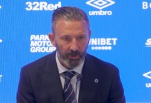 Rangers manager Derek McInnes speaks to the press at Ibrox.