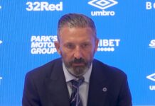 Rangers manager Derek McInnes speaks to the press at Ibrox.