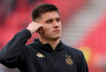 Partizan s Vanja Dragojevic who's a significant target for Rangers.