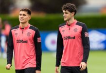 Rangers' new Serbian duo Vanja Dragojevic and Kosta Nedeljkovic.