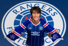 Rangers have just wasted £40M on a pile of absolute junk Rangers' new signing Kim Min-su holds aloft the scarf at Ibrox.