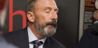 Rangers manager Derek McInnes fielding questions at Tannadice following 1-1 draw.