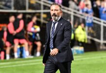 Dundee United v Rangers William Hill Premiership Manager Derek McInnes of Rangers looks dejected at full time