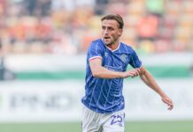 Rangers left back Tuur Rommens in action.