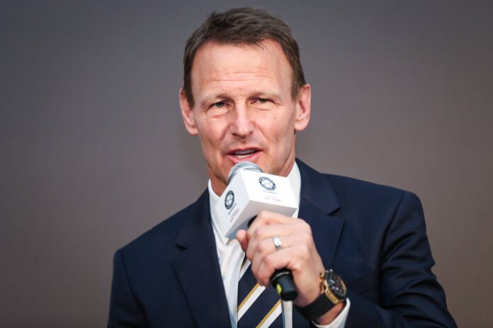 Teddy Sheringham at an event believes Steven Gerrard could return to Rangers.